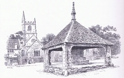 Castle Combe, Wiltshire, fra The Cottages and the Village Life of Rural England udgivet af Dent & Sons Limited, 1912